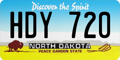 ND license plate HDY720