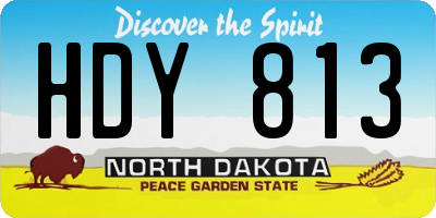 ND license plate HDY813