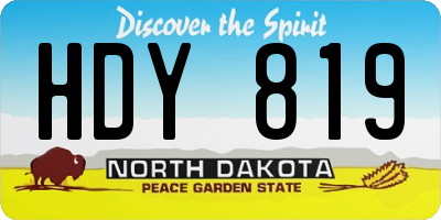 ND license plate HDY819
