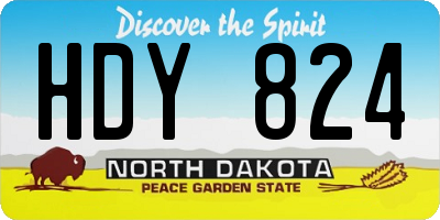 ND license plate HDY824