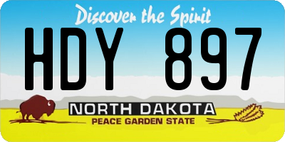 ND license plate HDY897