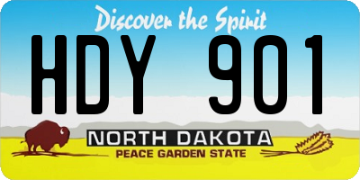 ND license plate HDY901