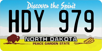 ND license plate HDY979