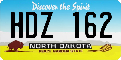 ND license plate HDZ162