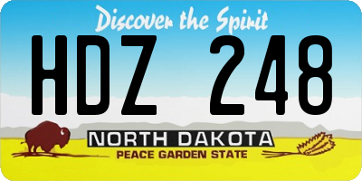 ND license plate HDZ248