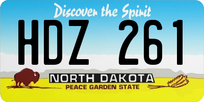 ND license plate HDZ261