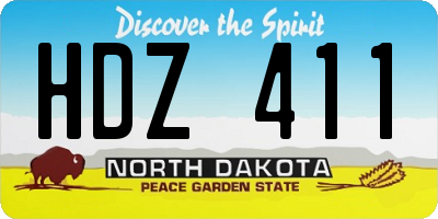 ND license plate HDZ411