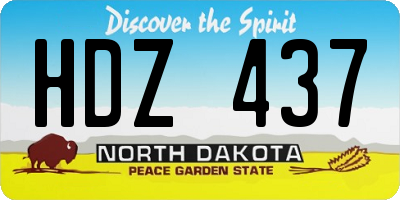 ND license plate HDZ437