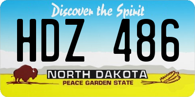 ND license plate HDZ486