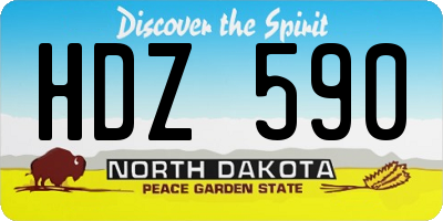 ND license plate HDZ590