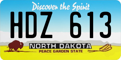 ND license plate HDZ613