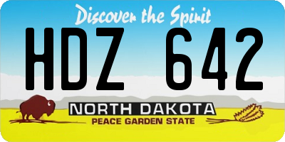 ND license plate HDZ642