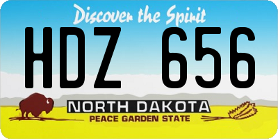 ND license plate HDZ656