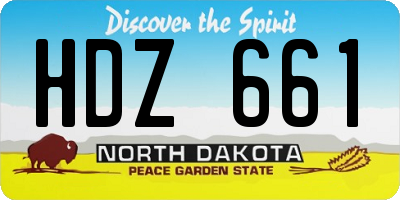 ND license plate HDZ661