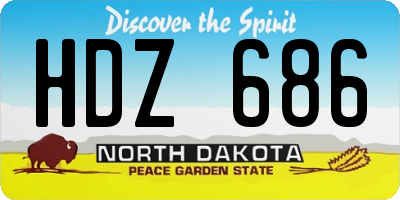 ND license plate HDZ686