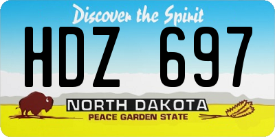 ND license plate HDZ697