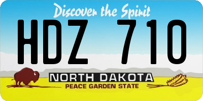 ND license plate HDZ710