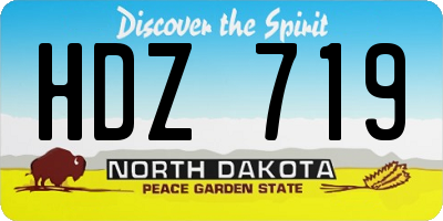 ND license plate HDZ719