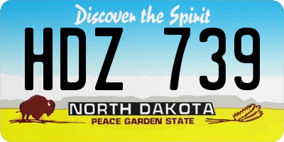 ND license plate HDZ739