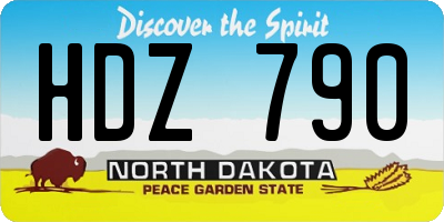 ND license plate HDZ790