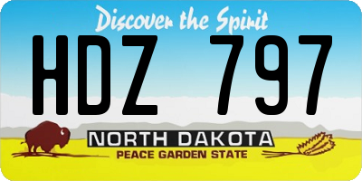 ND license plate HDZ797