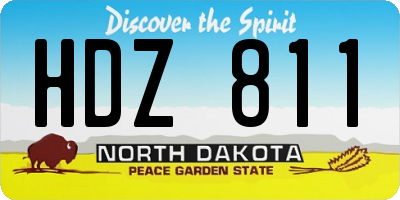 ND license plate HDZ811