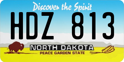 ND license plate HDZ813