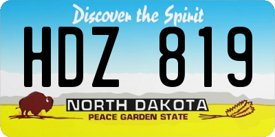 ND license plate HDZ819