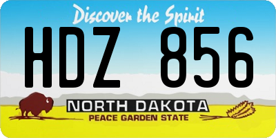 ND license plate HDZ856