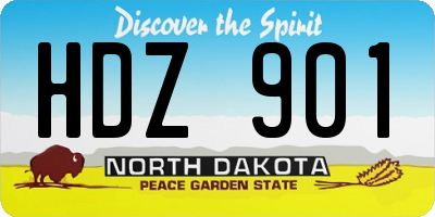ND license plate HDZ901