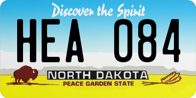 ND license plate HEA084