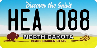 ND license plate HEA088