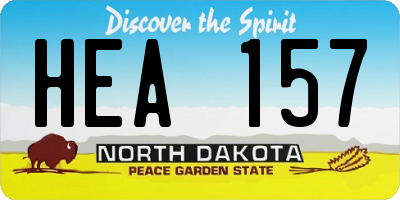 ND license plate HEA157