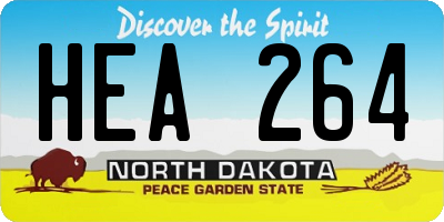 ND license plate HEA264