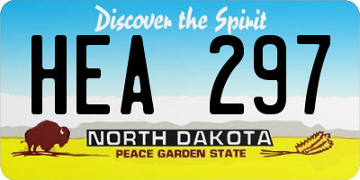 ND license plate HEA297