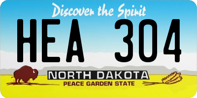 ND license plate HEA304
