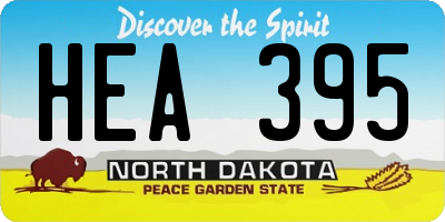 ND license plate HEA395