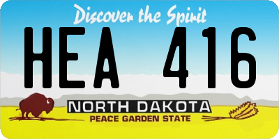 ND license plate HEA416