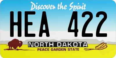 ND license plate HEA422