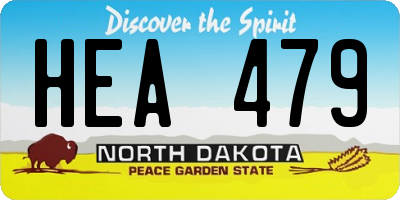 ND license plate HEA479
