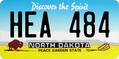 ND license plate HEA484