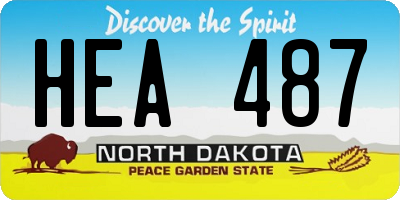 ND license plate HEA487