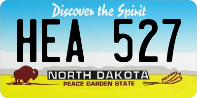 ND license plate HEA527