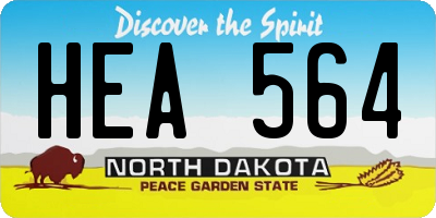 ND license plate HEA564
