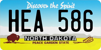 ND license plate HEA586