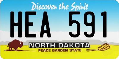 ND license plate HEA591