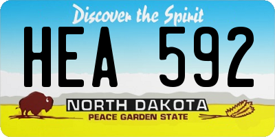 ND license plate HEA592