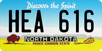 ND license plate HEA616