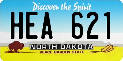ND license plate HEA621