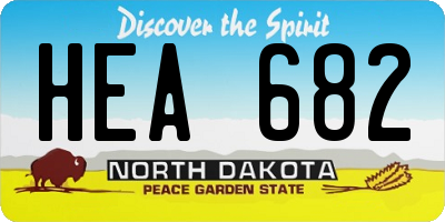 ND license plate HEA682